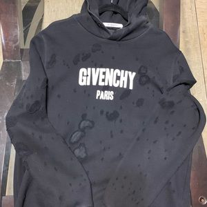 Givenchy Black distressed hoodie